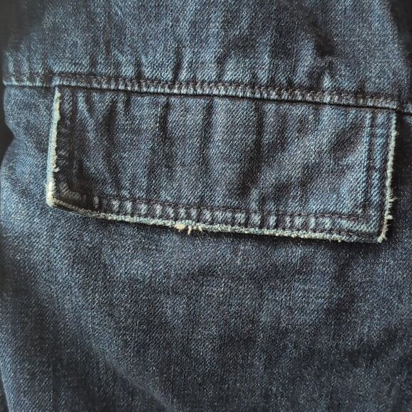 Free People Oversized Slouchy Relaxed Fit Lined Medium Wash Denim Jacket - Picture 5 of 8